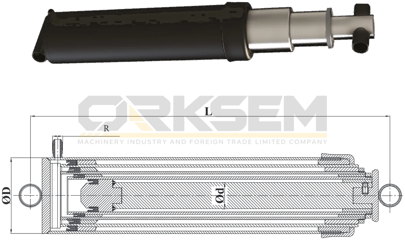 Bottom-sealed trailer cylinders